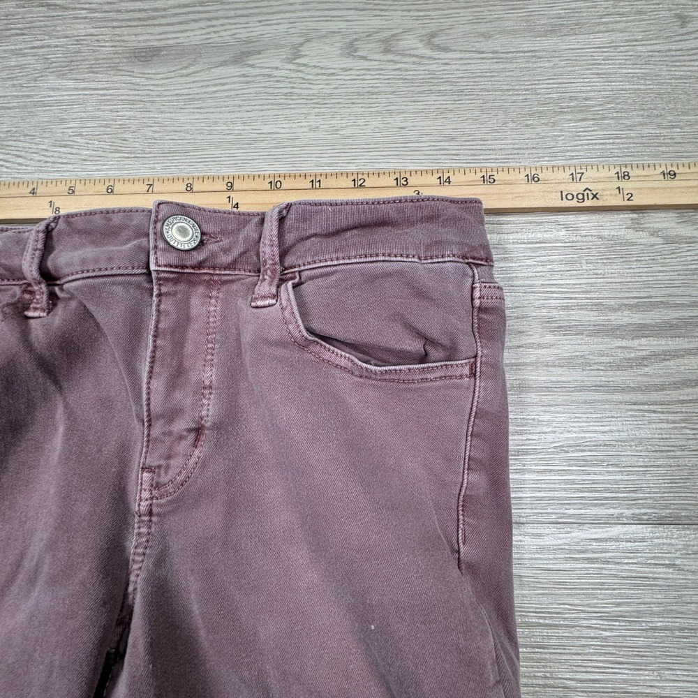 American Eagle Women's Jeggings Purple Size 8 Regular Stretch Denim Skinny Jeans - Picture 6 of 8
